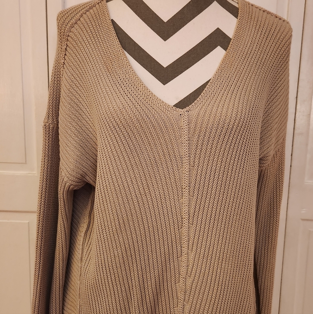 Metric Tan Cable  Sweater